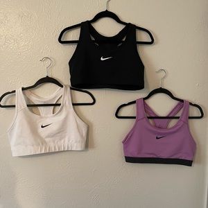 High impact Nike racer back sports bras  (3 pack)